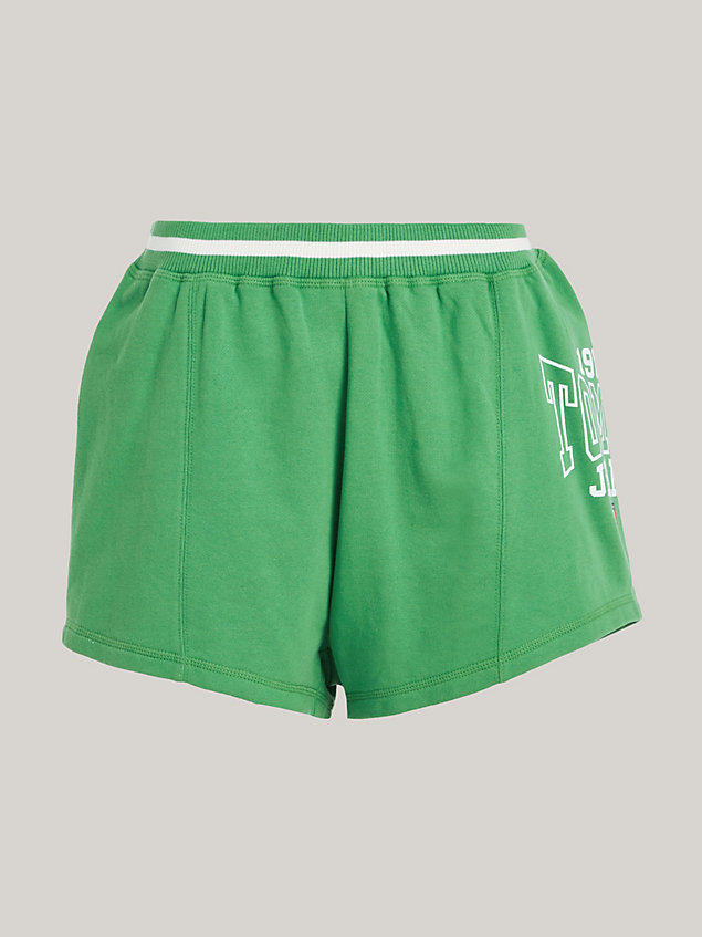 green college relaxed fit sweat shorts for women tommy jeans