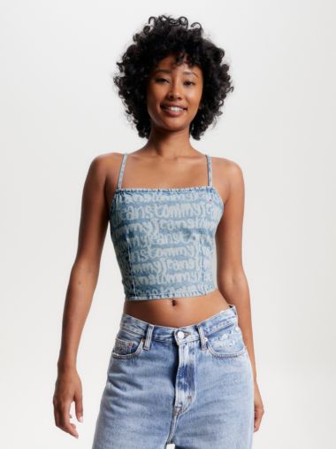 Spell-Out Logo Cropped Fit Top