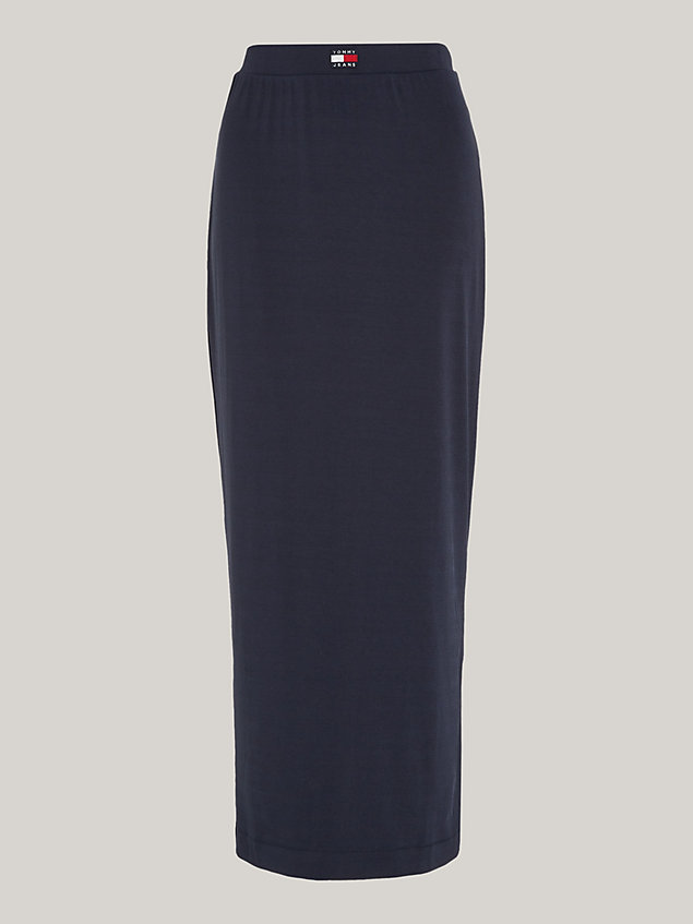 blue badge maxi skirt for women tommy jeans