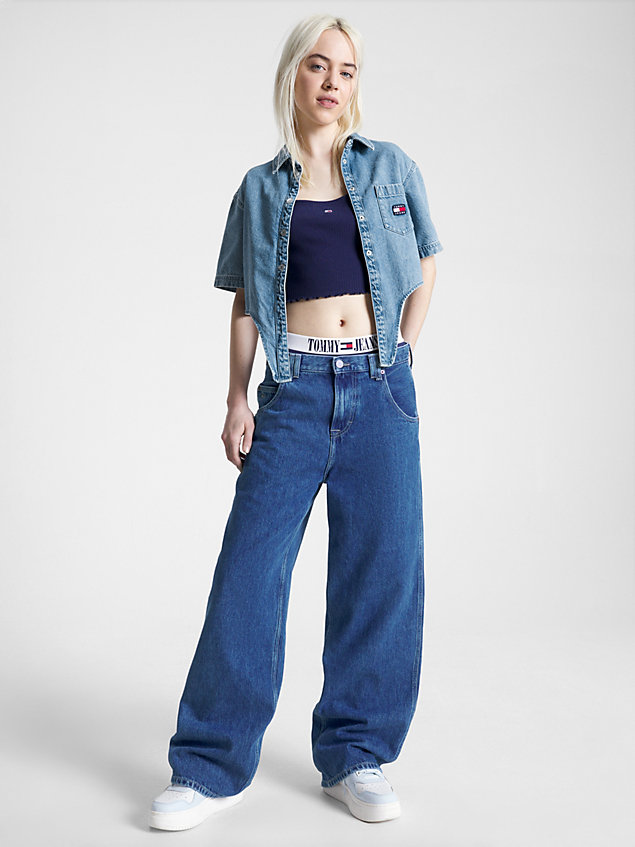 denim daisy low rise baggy fit jeans for women tommy jeans