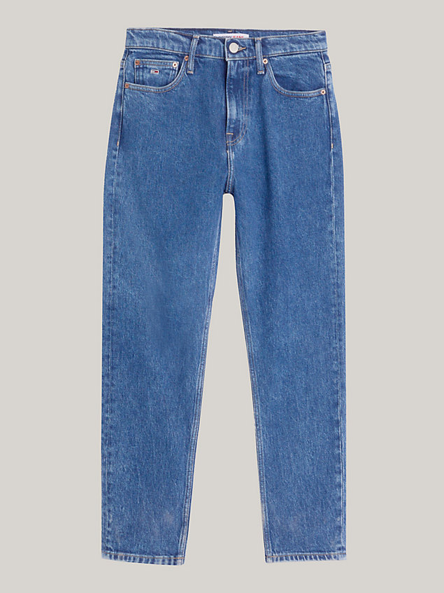 jean slim izzie taille haute longueur cheville denim pour femmes tommy jeans