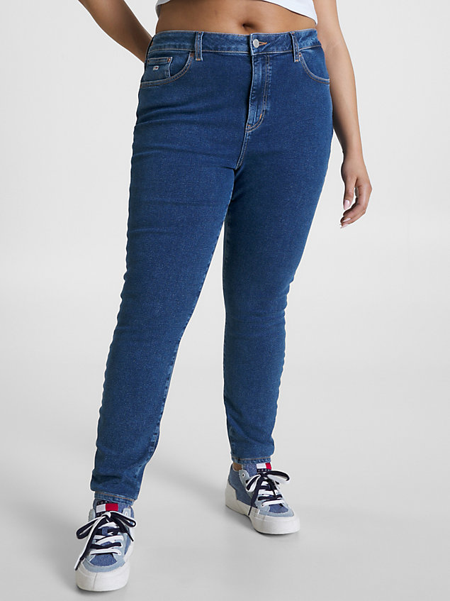 denim curve melany superskinny jeans voor dames - tommy jeans