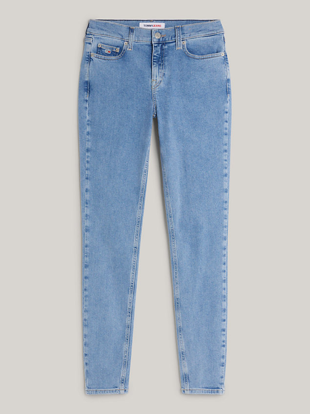 vaqueros nora superceñidos de talle medio denim de mujer tommy jeans