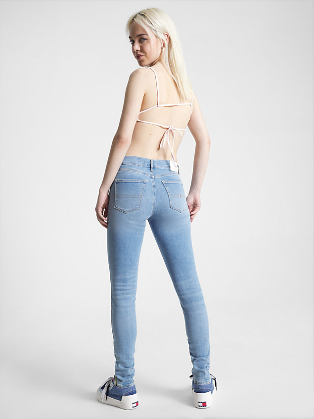 denim nora medium rise skinny jeans voor dames - tommy jeans