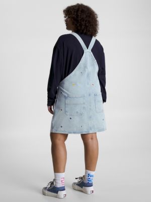 Curve Denim Dungaree Dress | DENIM | Tommy Hilfiger