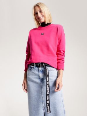 Tommy Hilfiger - Sudadera Regular de Cuello Redondo para Mujer 8220 Rosa -  Ryses