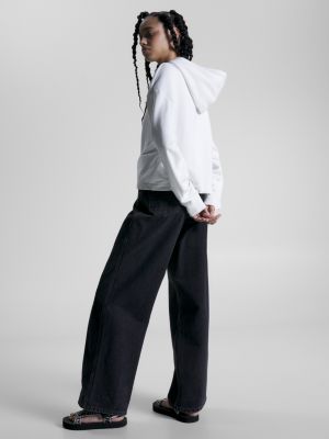 Essential Relaxed Fit Hoodie mit Logo WEIß Tommy Hilfiger