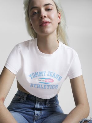 Hilfiger White | Logo Ultra T-Shirt York Cropped | New Tommy