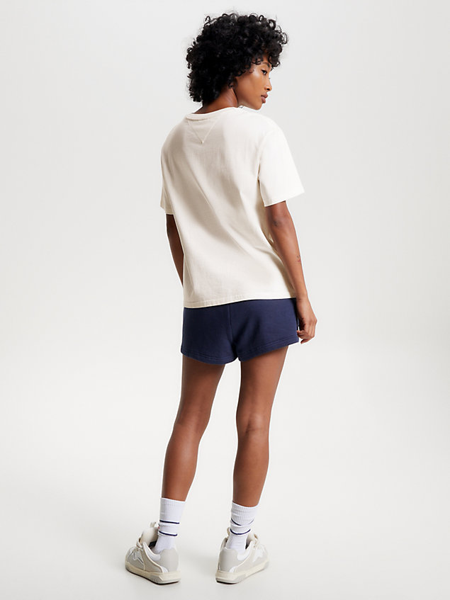 white logo relaxed fit jersey t-shirt for women tommy jeans