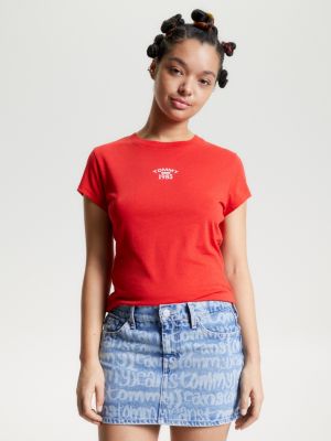 Cropped Logo Waistband T-Shirt, Tommy Hilfiger