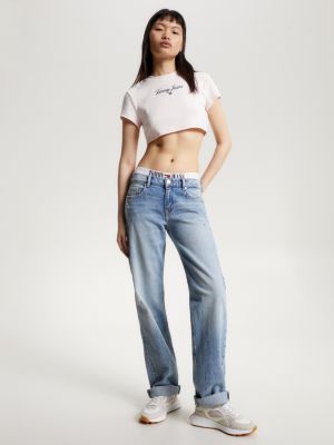 Essential Tommy Ultra Hilfiger Pink | | T-Shirt Cropped Fit