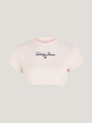 Essential Ultra Cropped T-Shirt | Hilfiger | Tommy Pink Fit