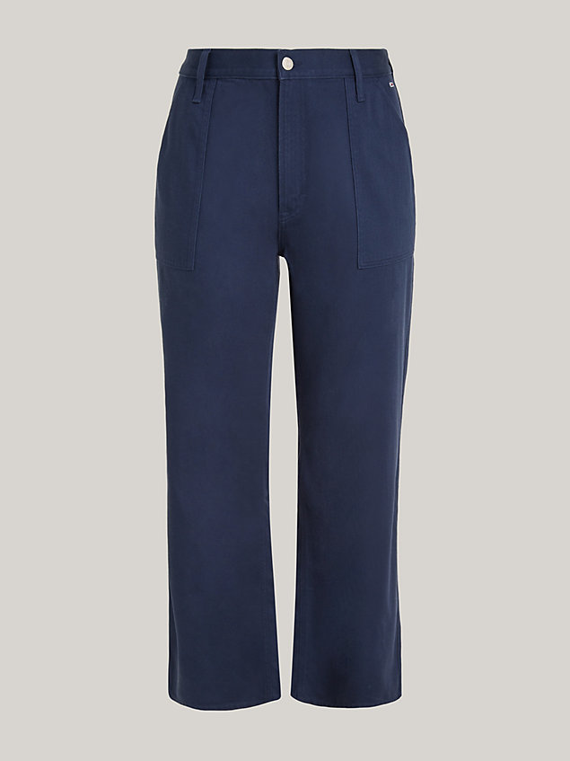blue curve claire high rise wide leg trousers for women tommy jeans