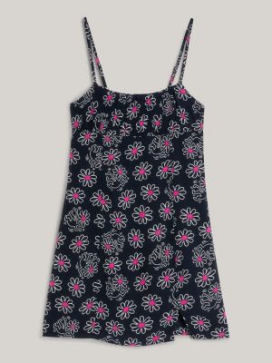 mini abito tommy x keith haring con stampa all over grigio da donna tommy jeans