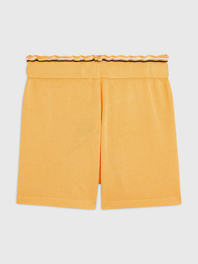 yellow tommy jeans x festival short met paperbag-taille voor dames - tommy jeans