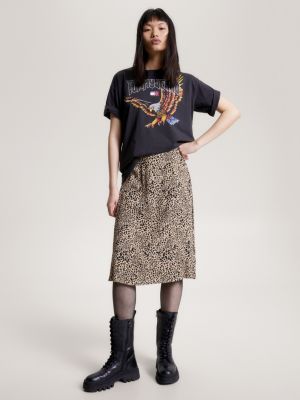 Eagle Print Oversized Fit T-Shirt