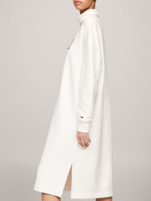 White shirt dress and jumper hot sale