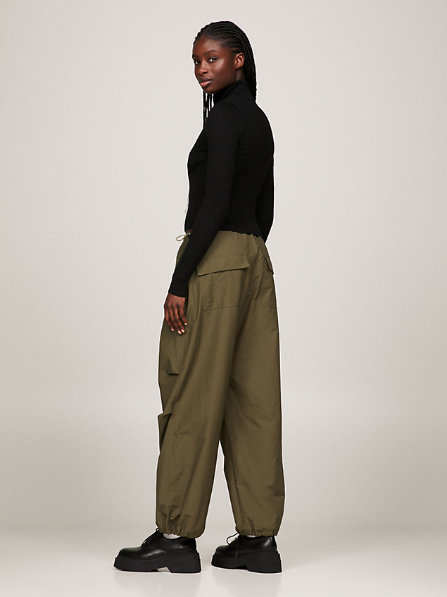 cardigan slim fit con zip e distintivo black da donna tommy jeans
