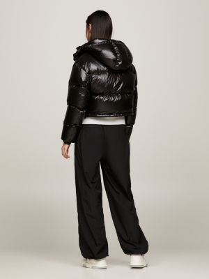 Tommy hilfiger cropped puffer on sale jacket