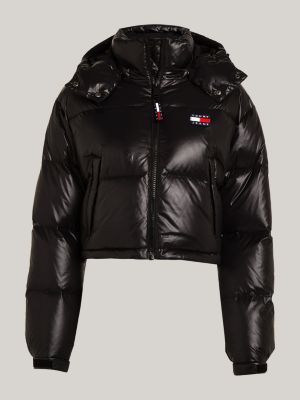 Cropped Alaska Puffer Jacket, Black