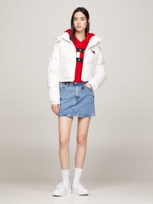 Cropped Alaska Puffer Jacket | White | Tommy Hilfiger