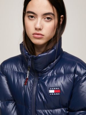 Recycled Down Midi Alaska Puffer Jacket | BLUE | Tommy Hilfiger