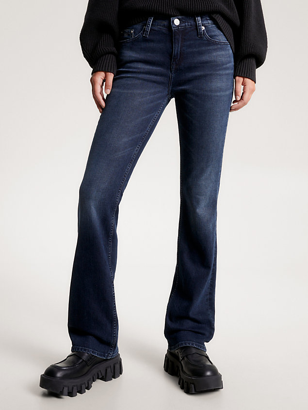 vaqueros maddie bootcut de talle medio denim de mujer tommy jeans