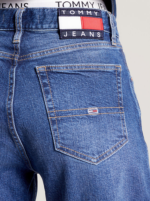 denim betsy baggy jeans mit mittelhohem bund für damen - tommy jeans