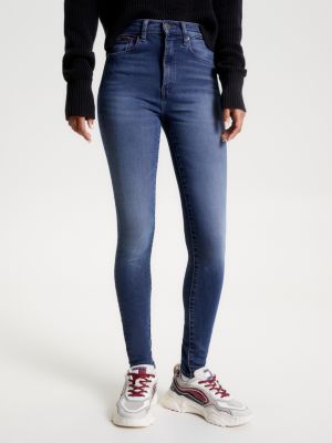 High | | Hilfiger Rise Skinny Denim Tommy Jeans Super Sylvia