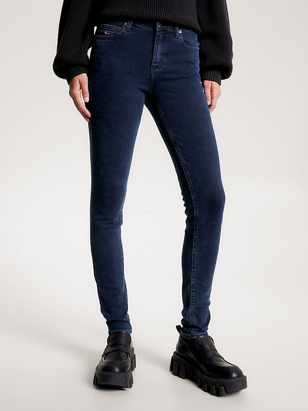 denim nora medium rise skinny jeans voor dames - tommy jeans