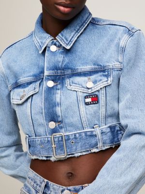 Tommy hilfiger crop top on sale jacket