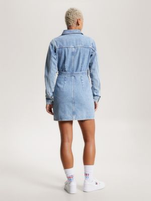 Belted Denim Shirt Dress