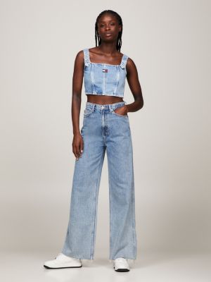 Denim Buckle Strap Crop Top | Denim | Tommy Hilfiger