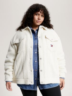 Long white sherpa outlet coat