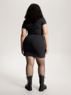 Black bodycon on sale dress with tights