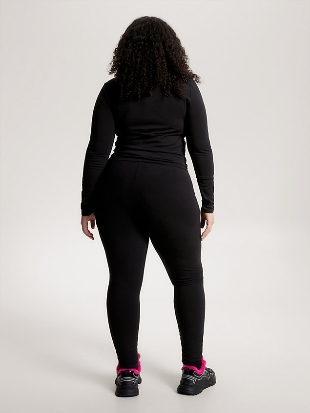 black longsleeve curve z półgolfem dla kobiety - tommy jeans