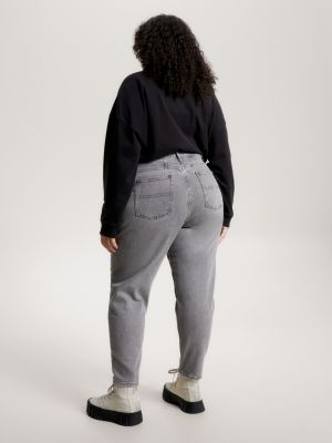 TOMMY JEANS - Women's Mom jeans with all-over logo print - Size 