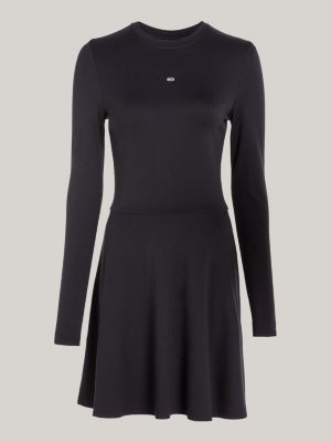 Essential Fit And Flare Dress | Black | Tommy Hilfiger