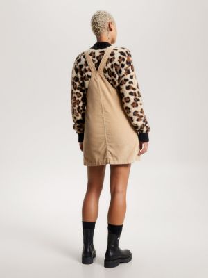 Animal print best sale dungaree dress