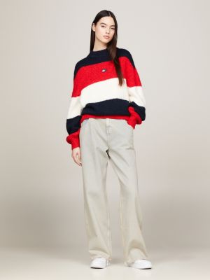 denim daisy baggy jeans mit niedrigem bund für damen - tommy jeans