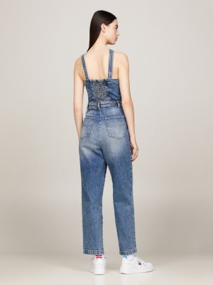 Slim fit denim jumpsuit