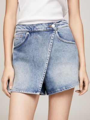 NWT Aero Seriously Stretchy Mid Rise Sz 12 Bermuda Denim Shorts 30x9 10  Rise