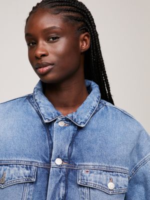 Daisy Oversized Padded Denim Jacket | Denim | Tommy Hilfiger