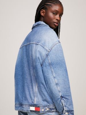 Padded shoulder 2024 denim jacket