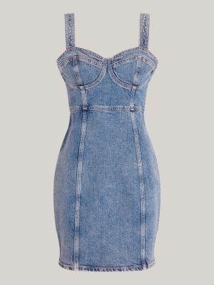 Denim on sale bustier dress