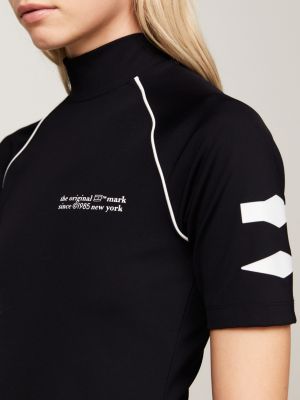 black mini-surfkleid im bodycon-design für damen - tommy jeans