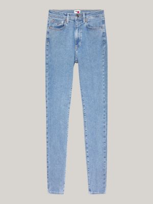 blue sylvia high rise super skinny jeans for women tommy jeans