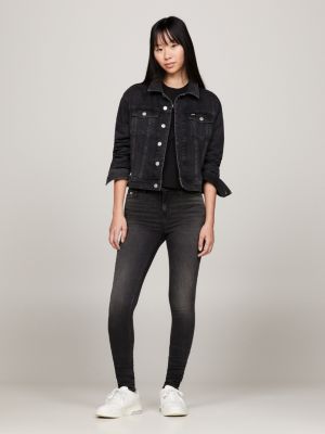 Nora Mid Rise Skinny Black Jeans Denim Tommy Hilfiger