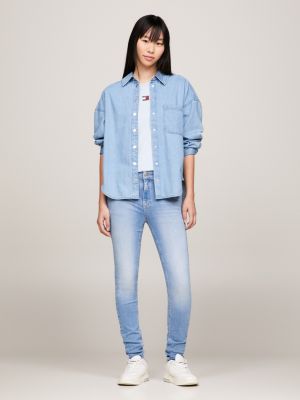 Nora Mid Rise Skinny Faded Jeans Denim Tommy Hilfiger