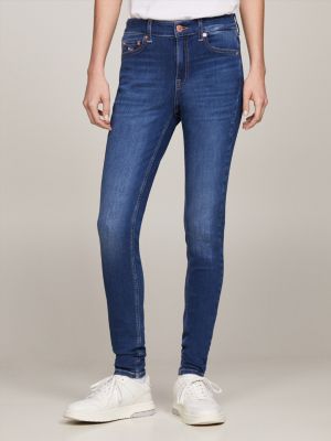 Nora Mid Rise Skinny Faded Jeans, Denim